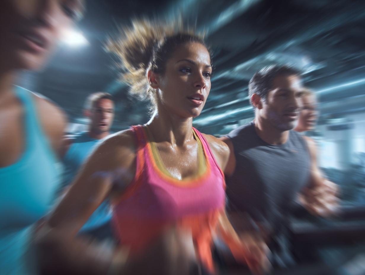 Активні люди під час групового тренування